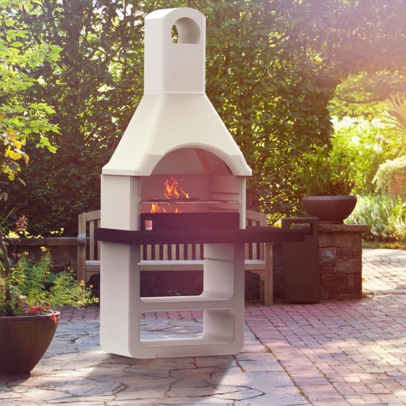 Sarom Fuoco Barbecue Maribor in calcestruzzo alleggerito 114 cm x 64 cm x 212,5 cm 100218