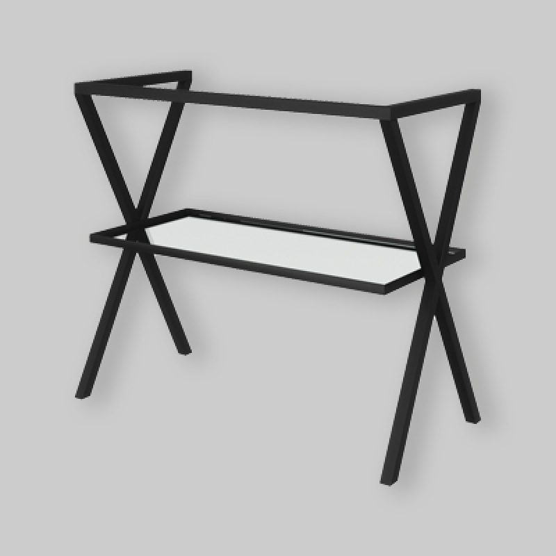 Savinidue CAVALLETTO METALLICO NERO OPACO 60 cm 2630