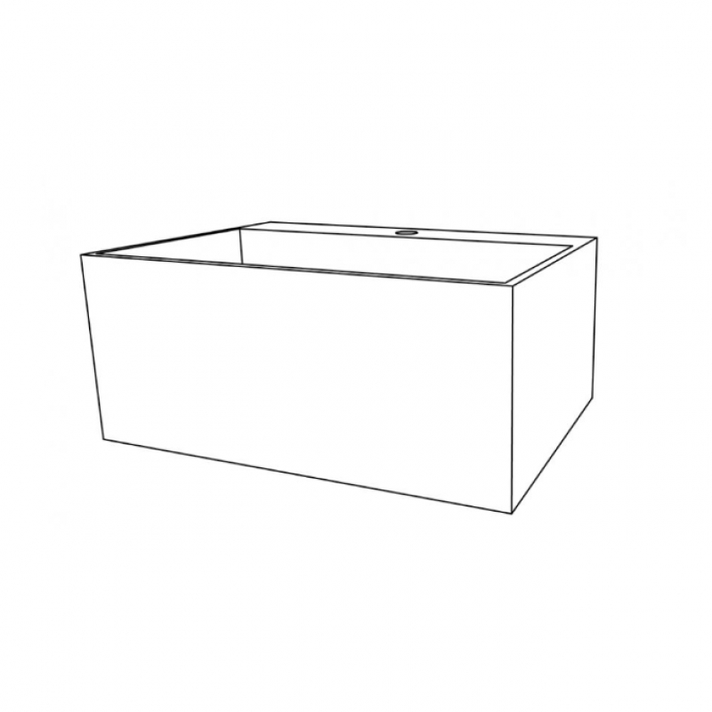 Lavabo serie ROMA resina BIANCO OPACO LAV907132