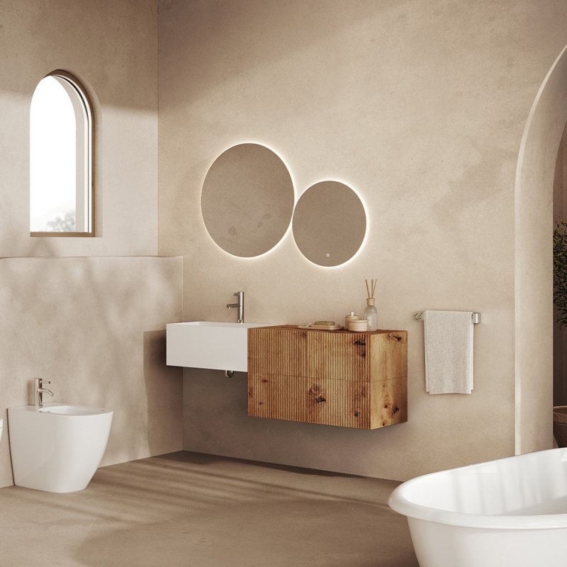Lavabo serie ROMA resina BIANCO OPACO LAV907132