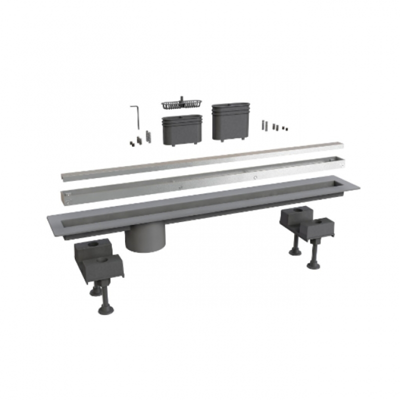 Bonomini Canalina doccia CANALISSIMA cm 90 griglia alluminio 6825AL90S