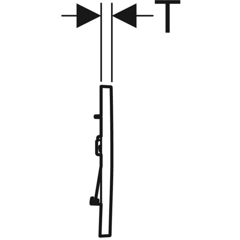 Geberit PLACCA DI COMANDO 'SIGMA 20' SQUARE ANTI MACCHIA Nero opaco/nero/Nero opaco 115.883.16.1