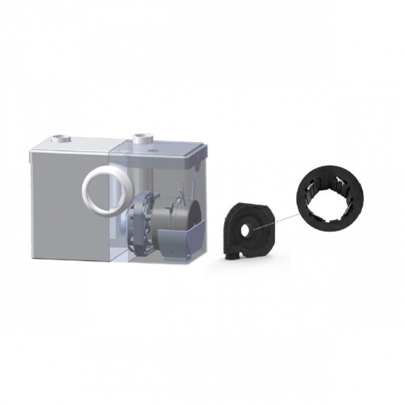Trituratore Saniplast a 3 ingressi