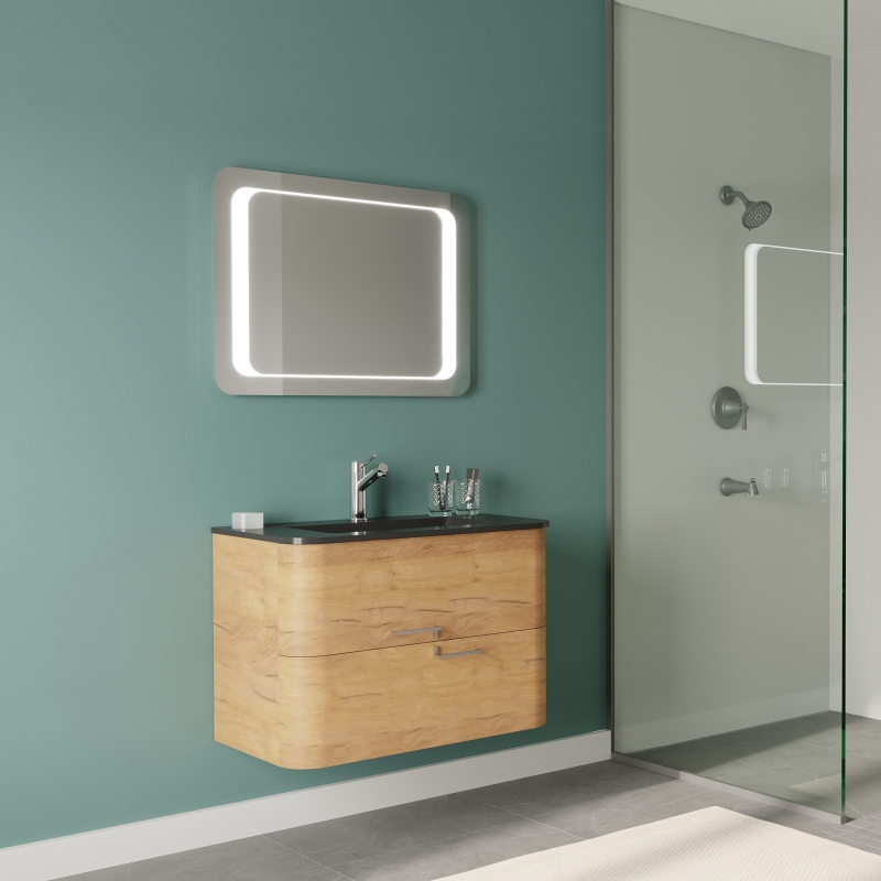 Savinidue Mobile da bagno BOOM 80 cm Rovere oro