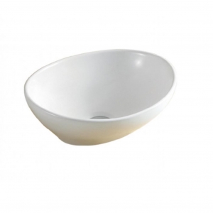 Oceano Lavabo da appoggio 41 x 14 x 33.5 cm VESUVIO Senza foro Bianco Ceramica