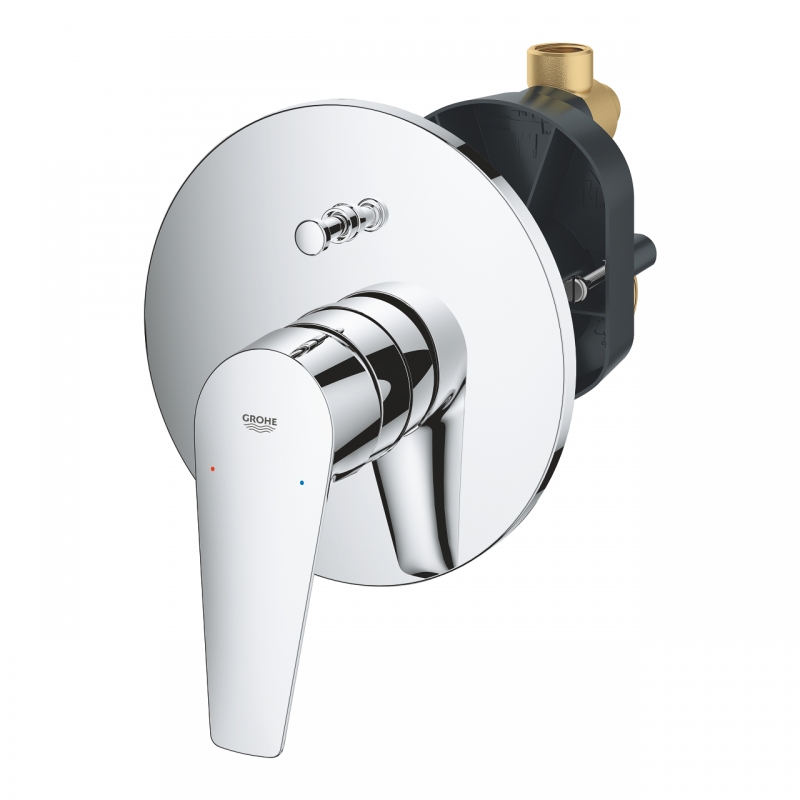 GROHE Miscelatore monocomando da incasso per doccia Bauedge, Cromo 29079001 con deviatore